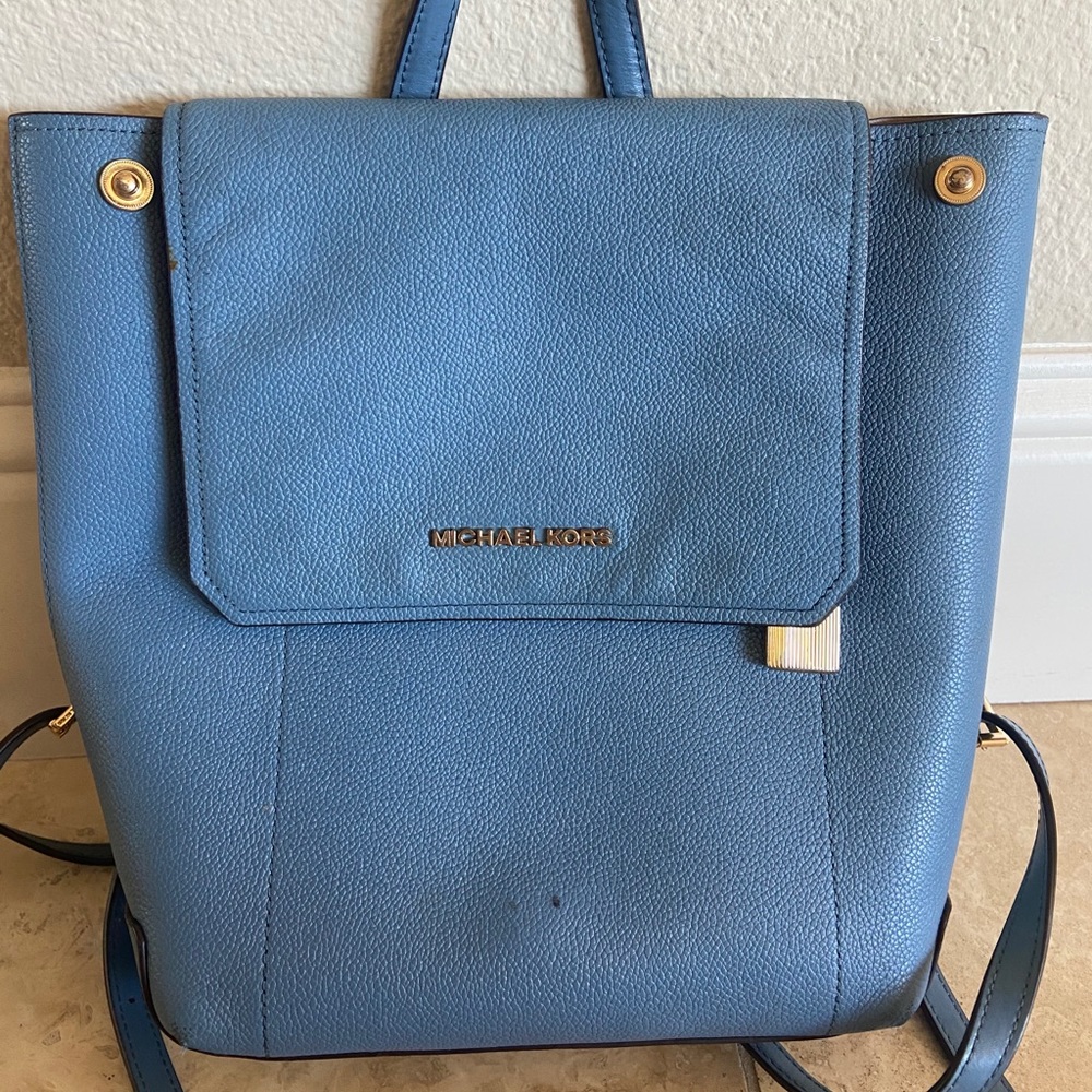 MICHAEL KORS light blue backpack